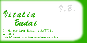 vitalia budai business card